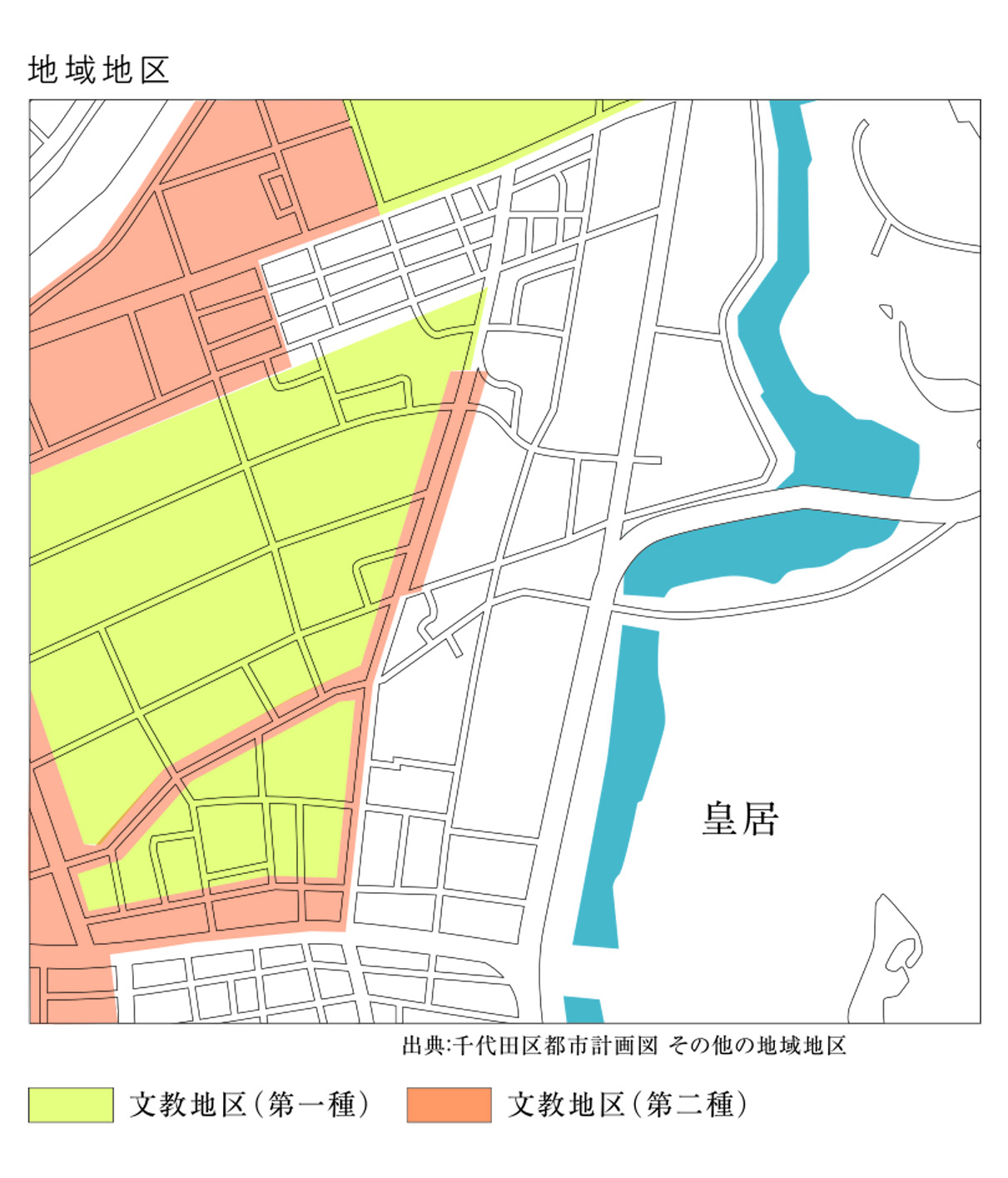 文教地区（地域地区図）